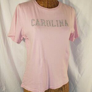 Gear for Sports Carolina Women's Pink Rhinestone Short Sleeve T-shirt - M